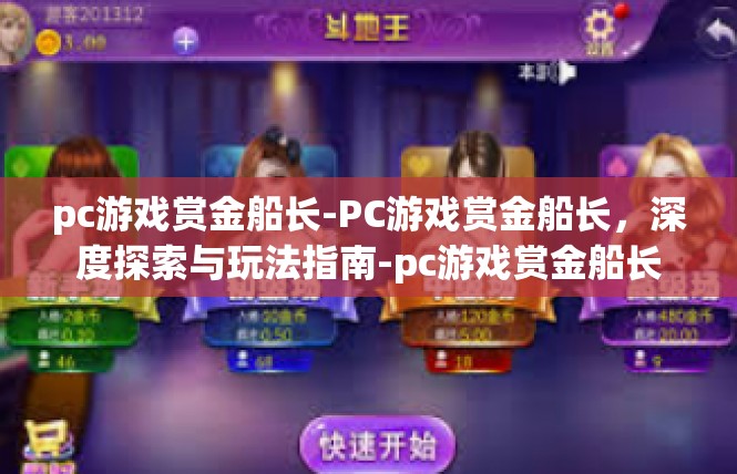 pc游戏赏金船长-PC游戏赏金船长，深度探索与玩法指南-pc游戏赏金船长
