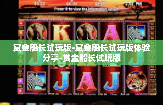 赏金船长试玩版-赏金船长试玩版体验分享-赏金船长试玩版