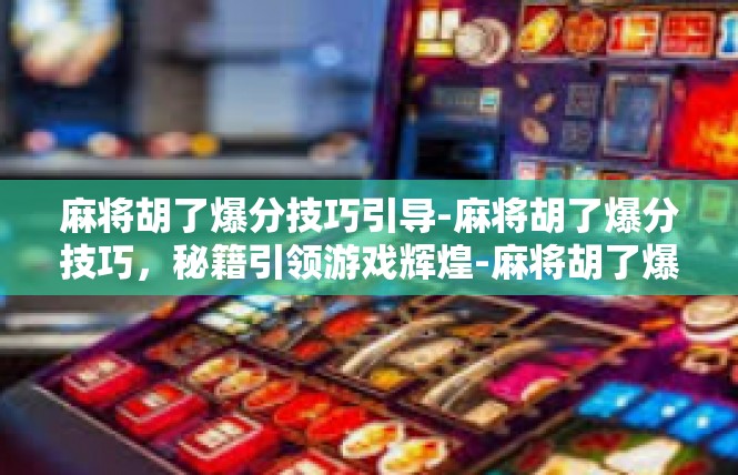 麻将胡了爆分技巧引导-麻将胡了爆分技巧，秘籍引领游戏辉煌-麻将胡了爆分技巧引导